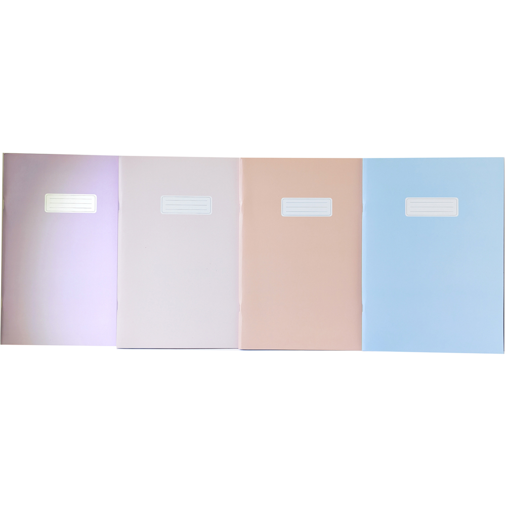 Pack of 4 Pastel Exercise Notebooks A4 Image 1