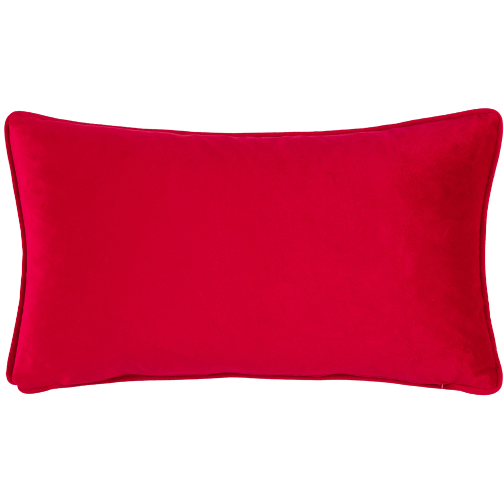 Furn Multicolour Christmas Spirit Velvet Piped Reversible Cushion 30 x 50cm Image 3