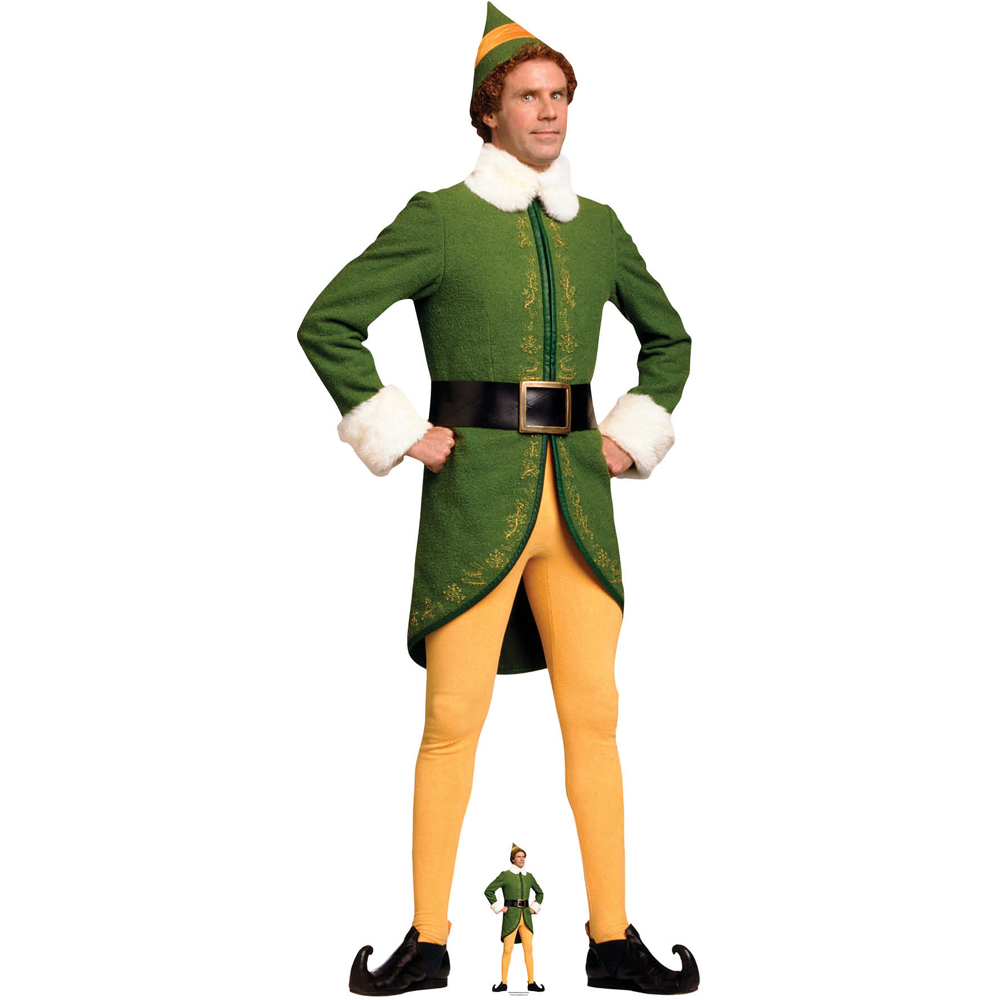 Star Cutouts Buddy the Elf Classic Christmas Hands On Hips Cardboard Cutout 6.2ft Image 1