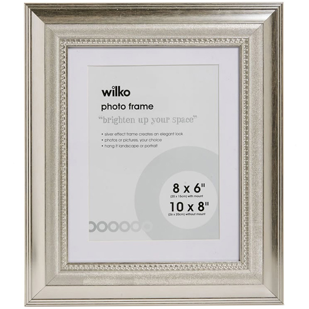 Wilko Dorchester Silver Photo Frame 10 x 8 Inch Image 1