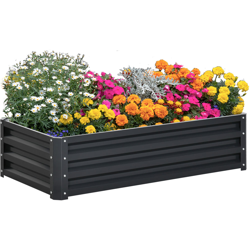 Outsunny Grey Raised Planter Bed Image 1