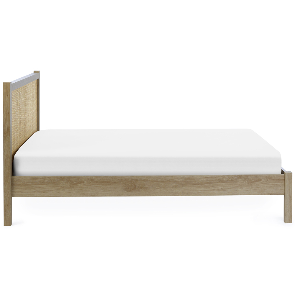 Julian Bowen Padstow Rattan Double Oak Bed Frame Image 4