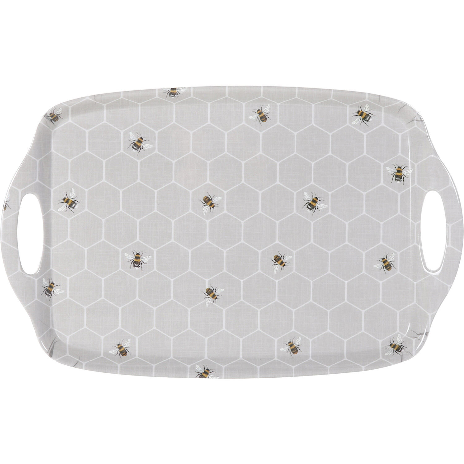 Honeycomb Bee Tray - Grey / Large Tray Image 1