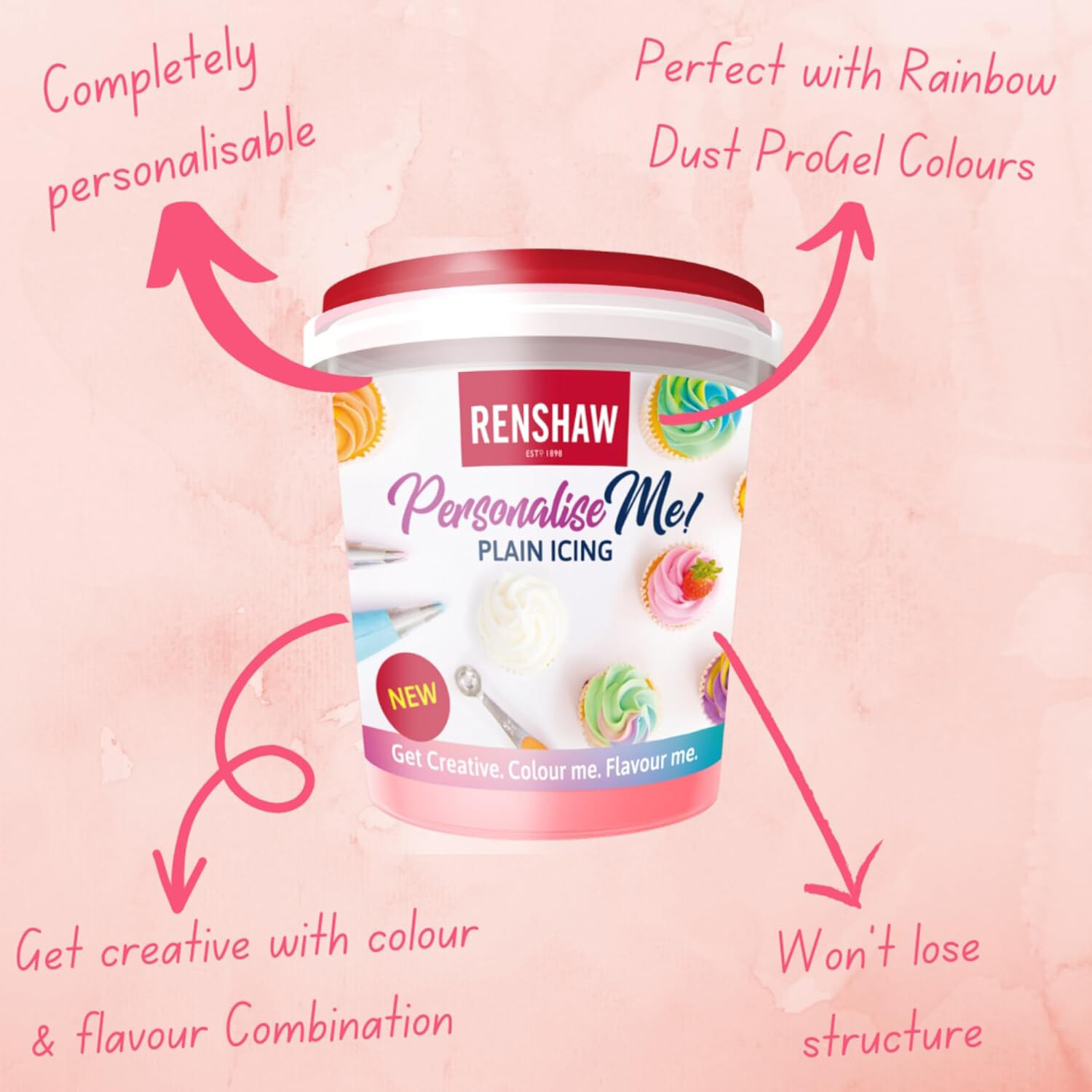 Renshaw Personalise Me Plain Icing White Image 3