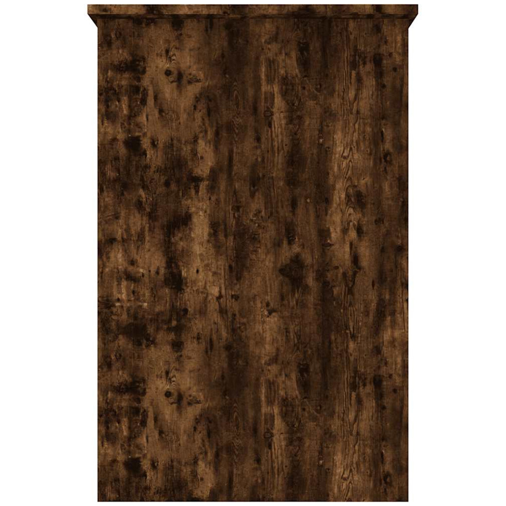 vidaXL Single Drawer Computer Desk Smoked Oak Image 5