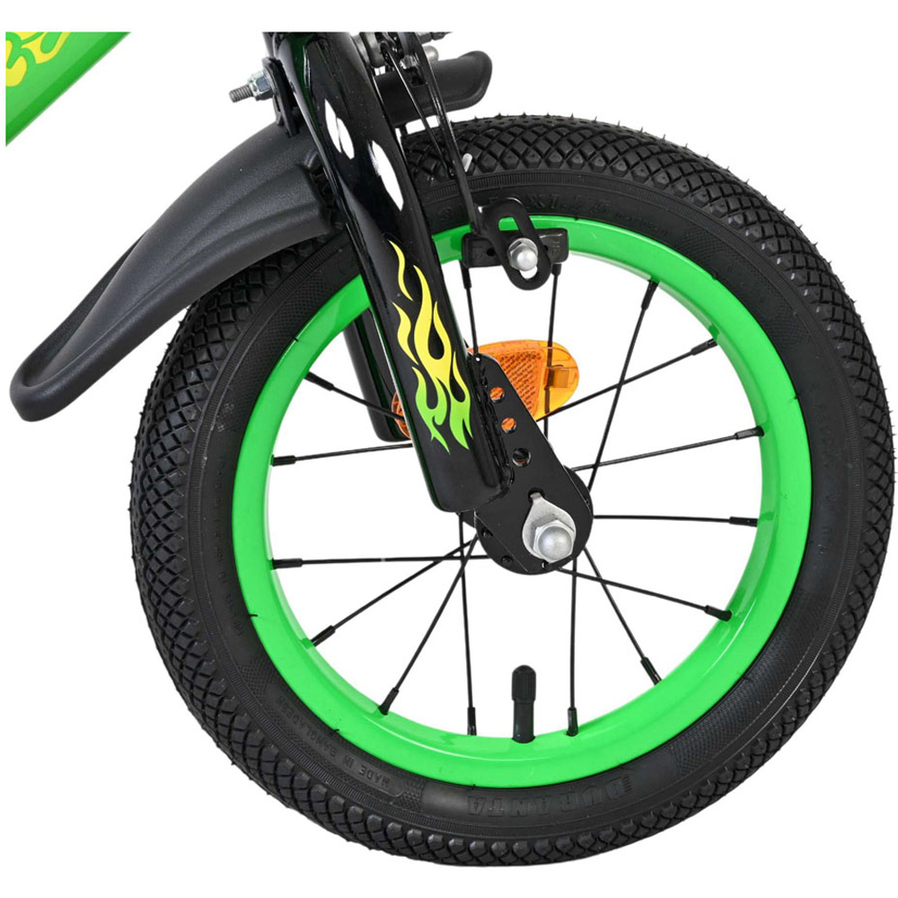 Volare Strike Kids 12 inch Green and Black Bike with Stabilisers Image 8