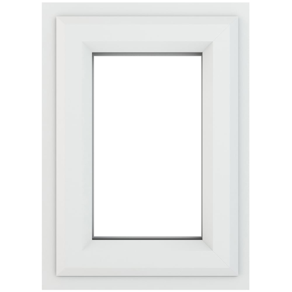 Crystal uPVC Double Glazed Window Top Hung Opener White Clear Glass 440x610mm Image 1