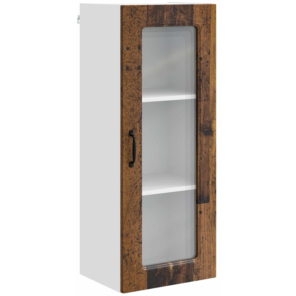 vidaXL Single Glass Door Old Wood Kitchen Wall Cabinet Image 2