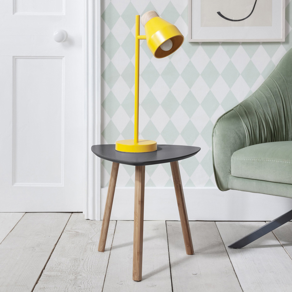 Noa and Nani Malme Storm Grey and Natural Pine Small Side Table Image 6