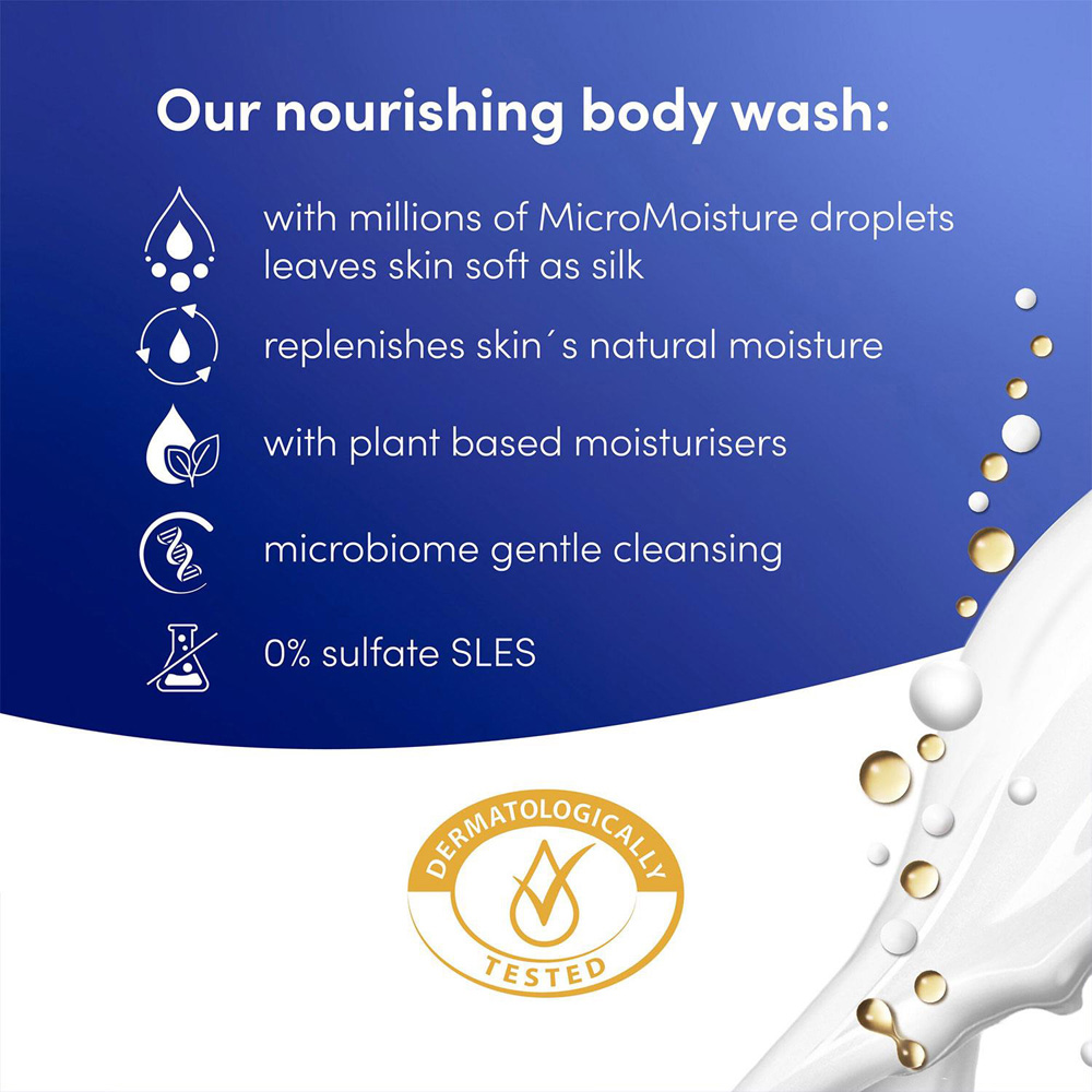 Dove Advanced Care Deeply Nourishing Body Wash 400ml 4 Pack Image 7