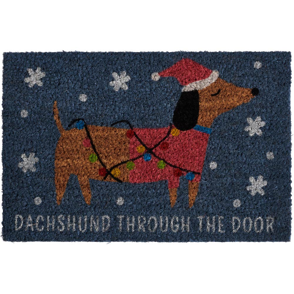 Wilko Dachshund Through Door Coir Mat Wilko