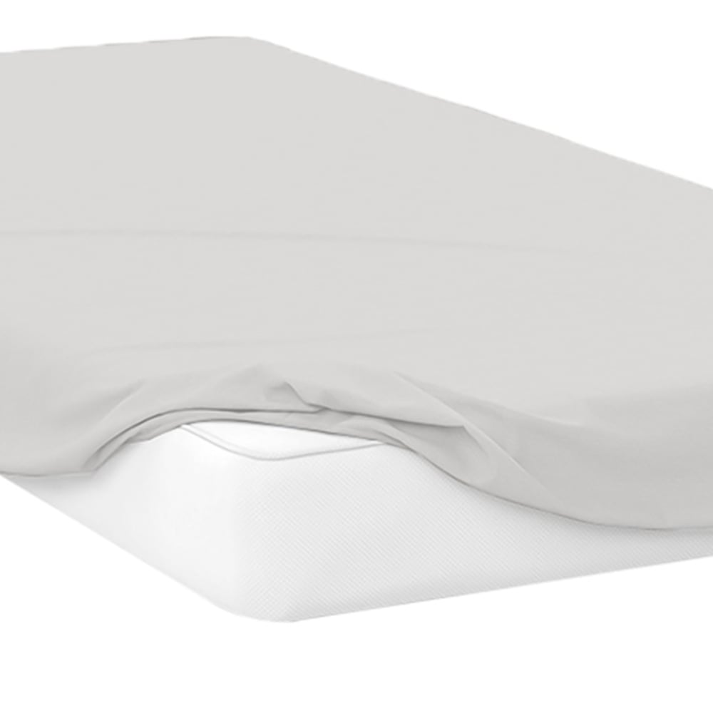 Opus Double White Polycotton Fitted Bed Sheet Image 2