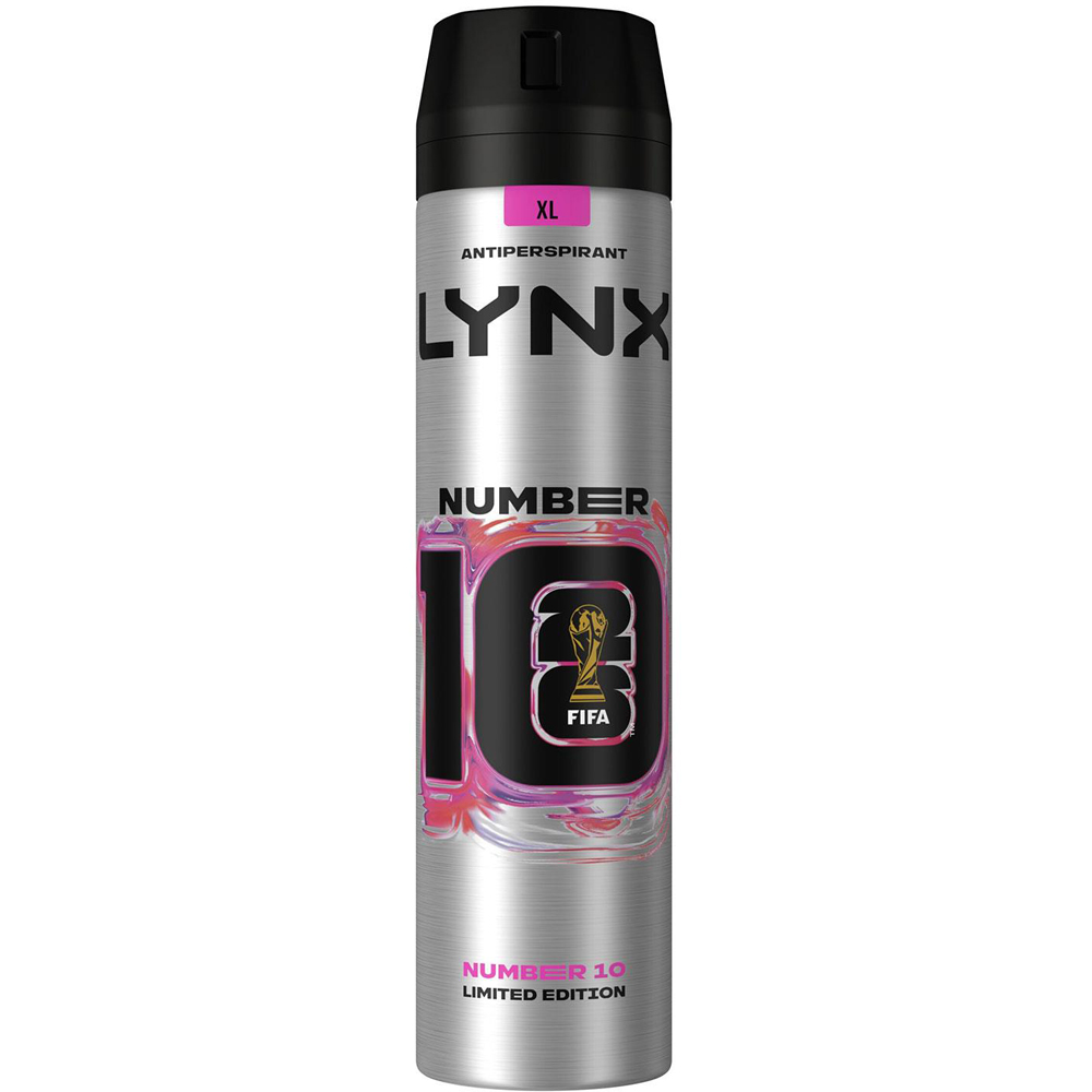 Lynx FIFA No. 10 72H Protection Antiperspirant Deodorant Spray 250ml 6 Pack Image 3