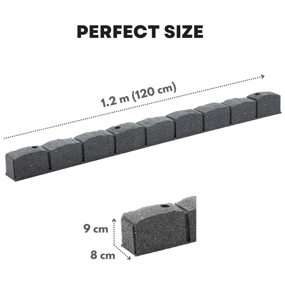 Nicoman Grey Roman Stone Garden Border 1.2m 2 Pack Image 7
