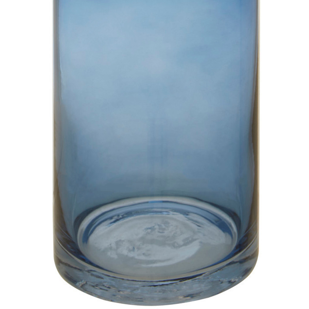 Premier Housewares Blue Cabrina Glass Vase Image 4