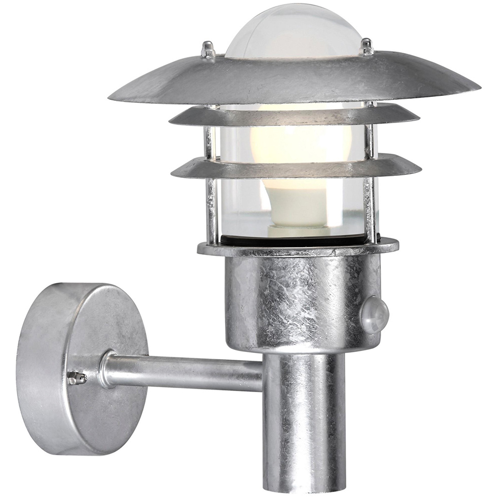 Nordlux Lonstrup 22 Galvanized Outdoor Sensor Wall Light Image 1