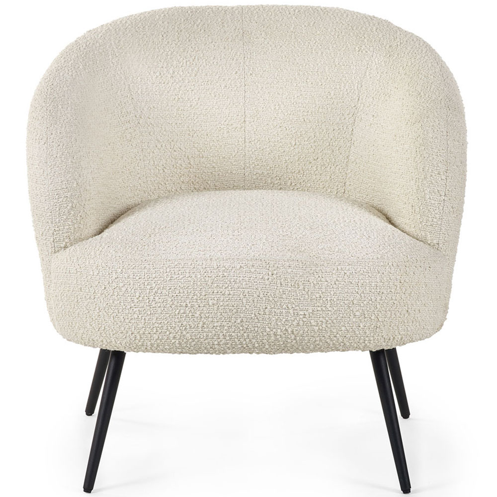 Julian Bowen Gigi Ivory and Black Boucle Accent Chair Image 3
