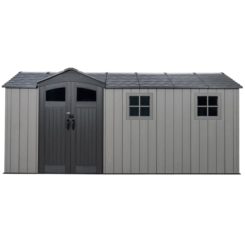 Lifetime Products 16.5 x 7ft Grey Side Entry Outdoor Storage Shed Image 3