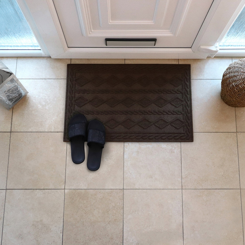 JVL Brown Knit Indoor Scraper Doormat 45 x 75cm Image 8