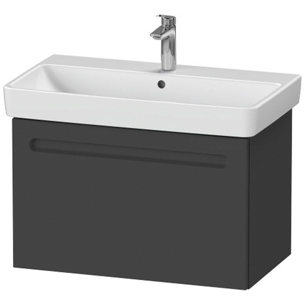 Duravit No.1 Matt Graphite Wall Hung Vanity Unit 478 x 740mm Image 1