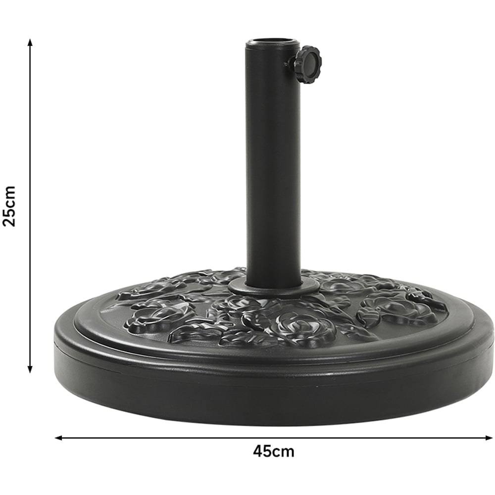 Living and Home Light Grey 3 Tier Crank and Tilt Parasol with Rose Cement Base 3m Image 8