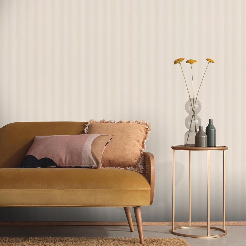 Erismann Heritage Stripe Cream Wallpaper Image 3