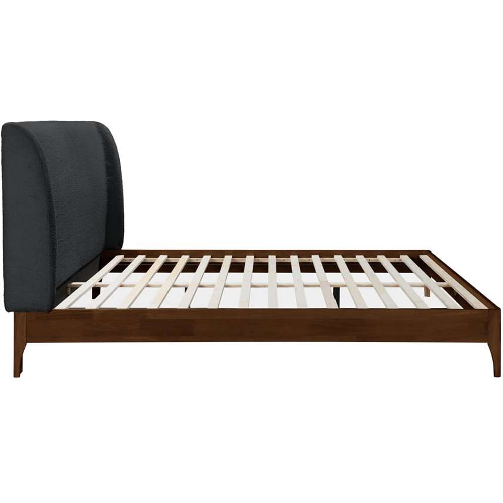 Birlea Halfden Double Bed Frame with Boucle Winged Headboard Image 3