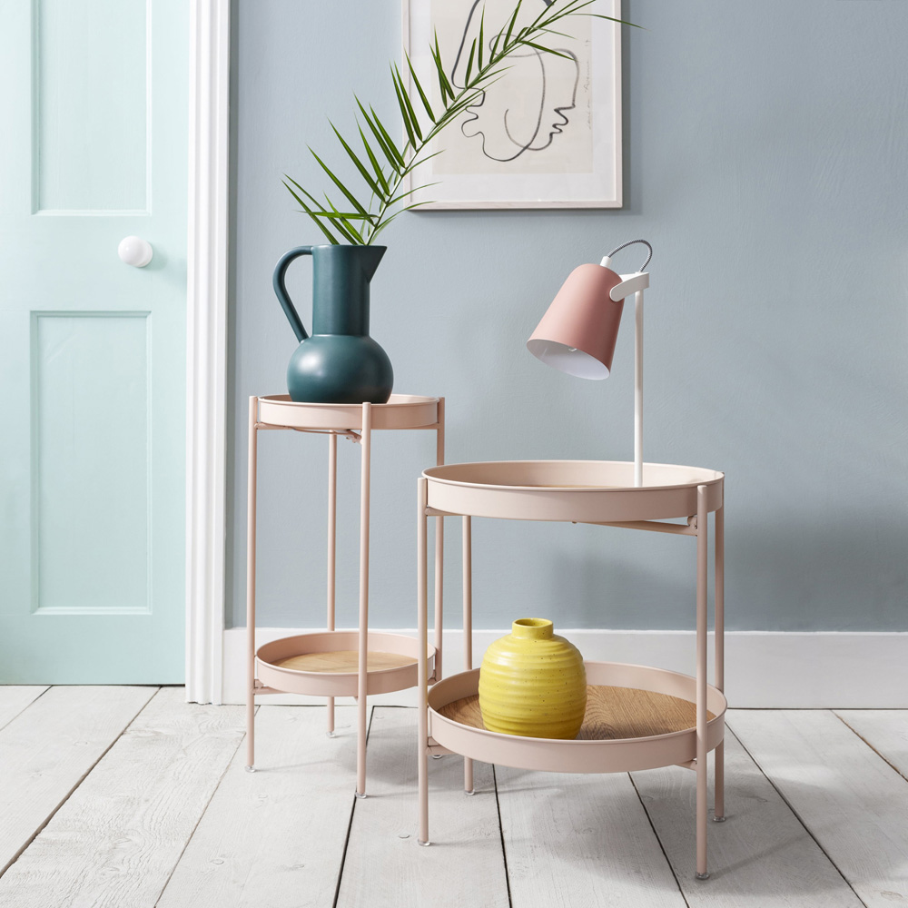 Noa and Nani Solna Single Shelf Blush Pink Large Coffee Table Image 5