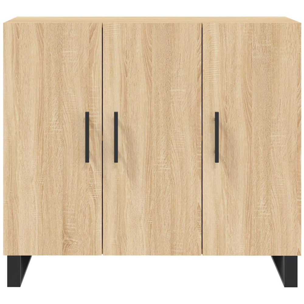 vidaXL 3 Door Sonoma Oak Sideboard Image 6
