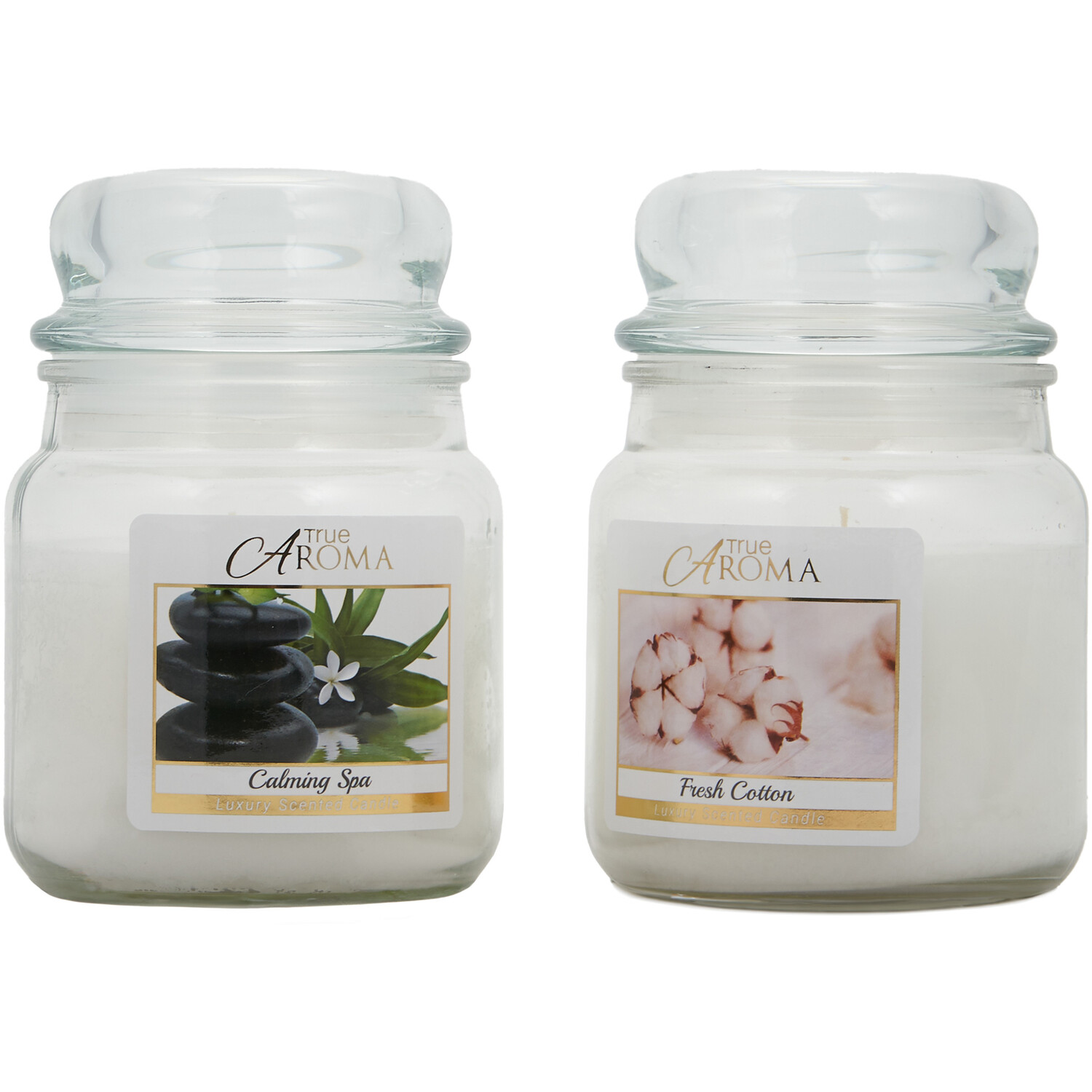 Calming Spa & Fresh Cotton Candle Pack - White Image 1