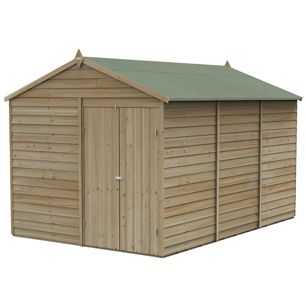 Forest Garden 4LIFE 8 x 12ft Double Door Apex Shed Image 1