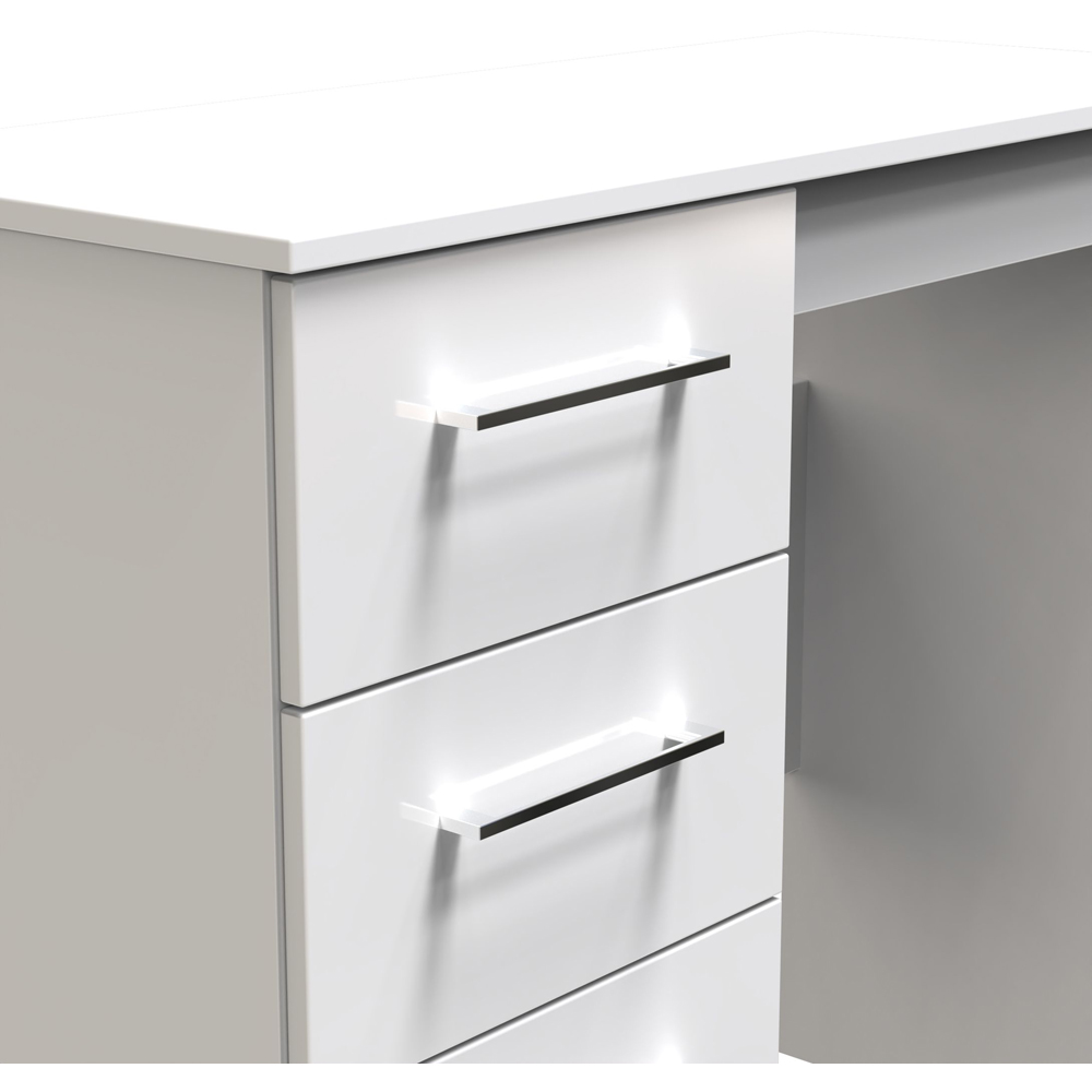 Crowndale Worcester 3 Drawer White Gloss Dressing Table Image 5