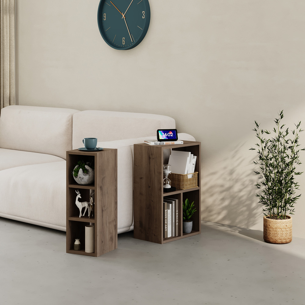 Decortie Combayn 3 Shelf Hitit Low Freestanding Bookcase Image 3