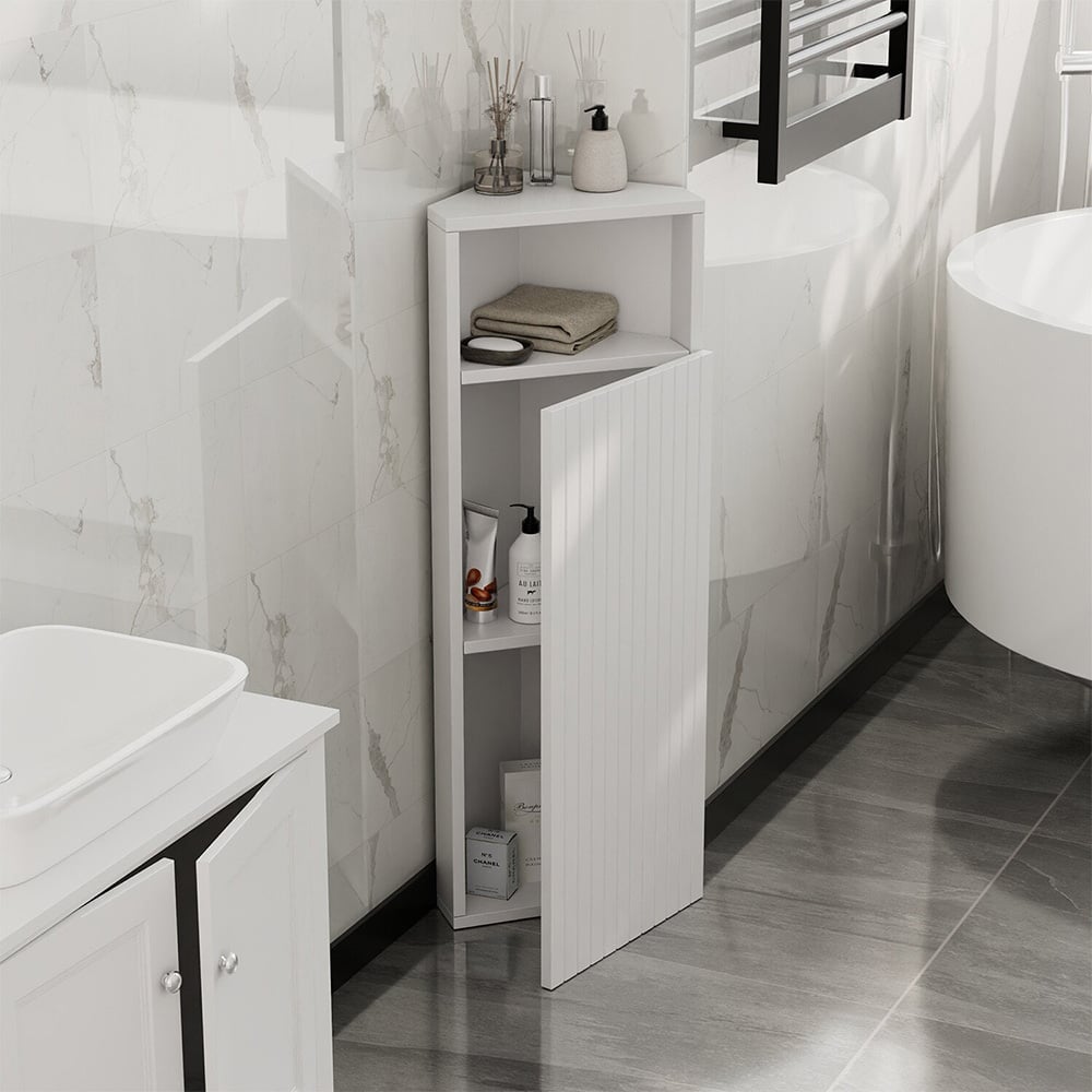 Adeline White Corner Cabinet Image 3