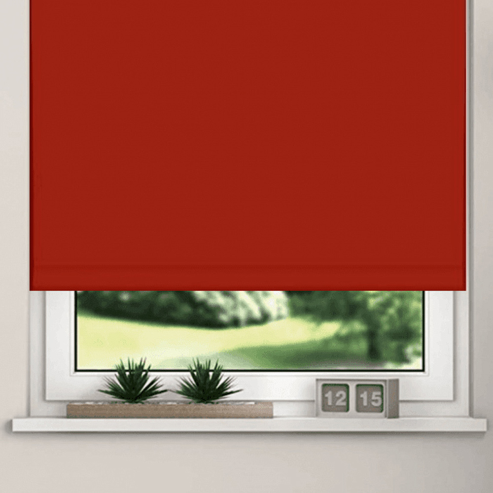 New Edge Blinds Blackout Roller Blinds Red 75cm Image 3