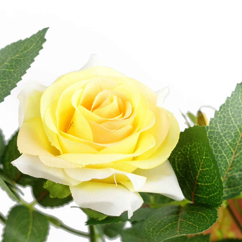 Leaf Yellow Rose Artificial Plant 50cm Image 3