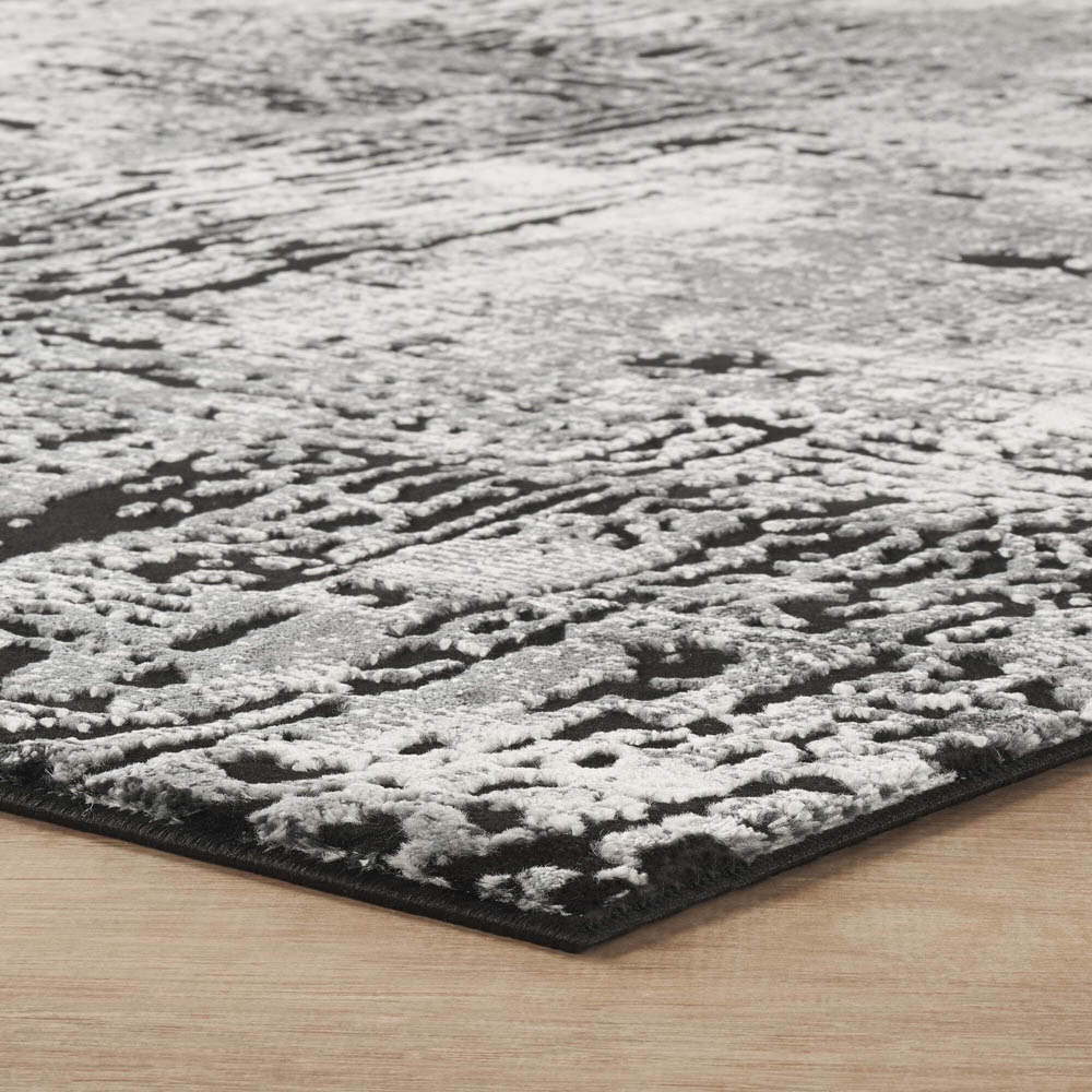 Desire Rugs Belgravia Metallic Sheen Modern Illusion Design Grey Rug 120 x 170cm Image 3
