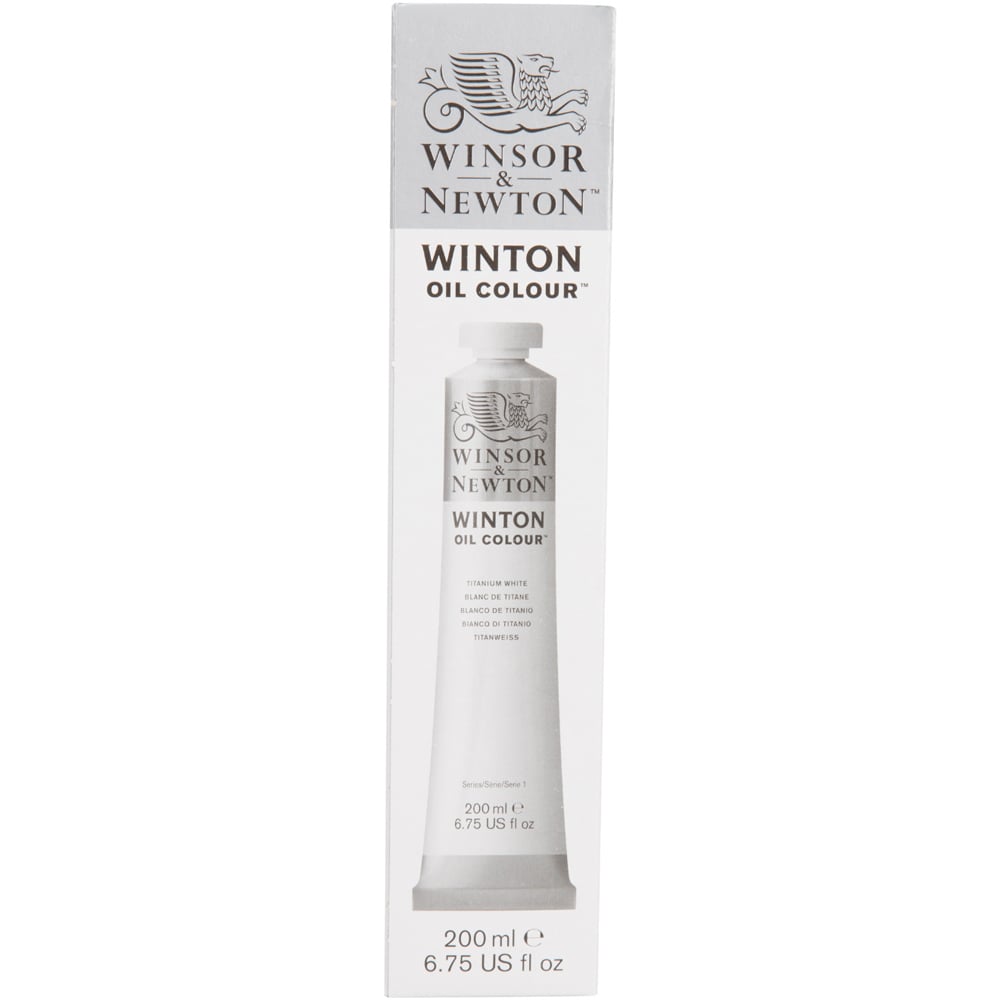 Winsor & Newton Winton Titanium White Oil Paint 200ml 2 Pack Image