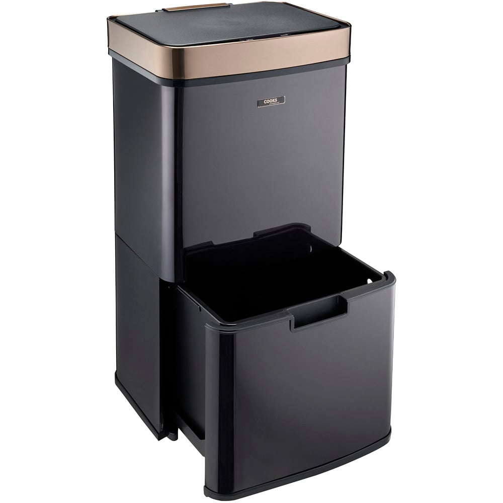 Cooks Professional K275 Black Recycling Sensor Bin 75L Image 3