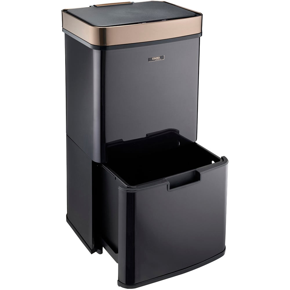 Cooks Professional K275 Black Recycling Sensor Bin Image 3