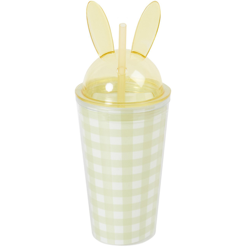 Bunny Tumbler with Straw - Yellow Image 1