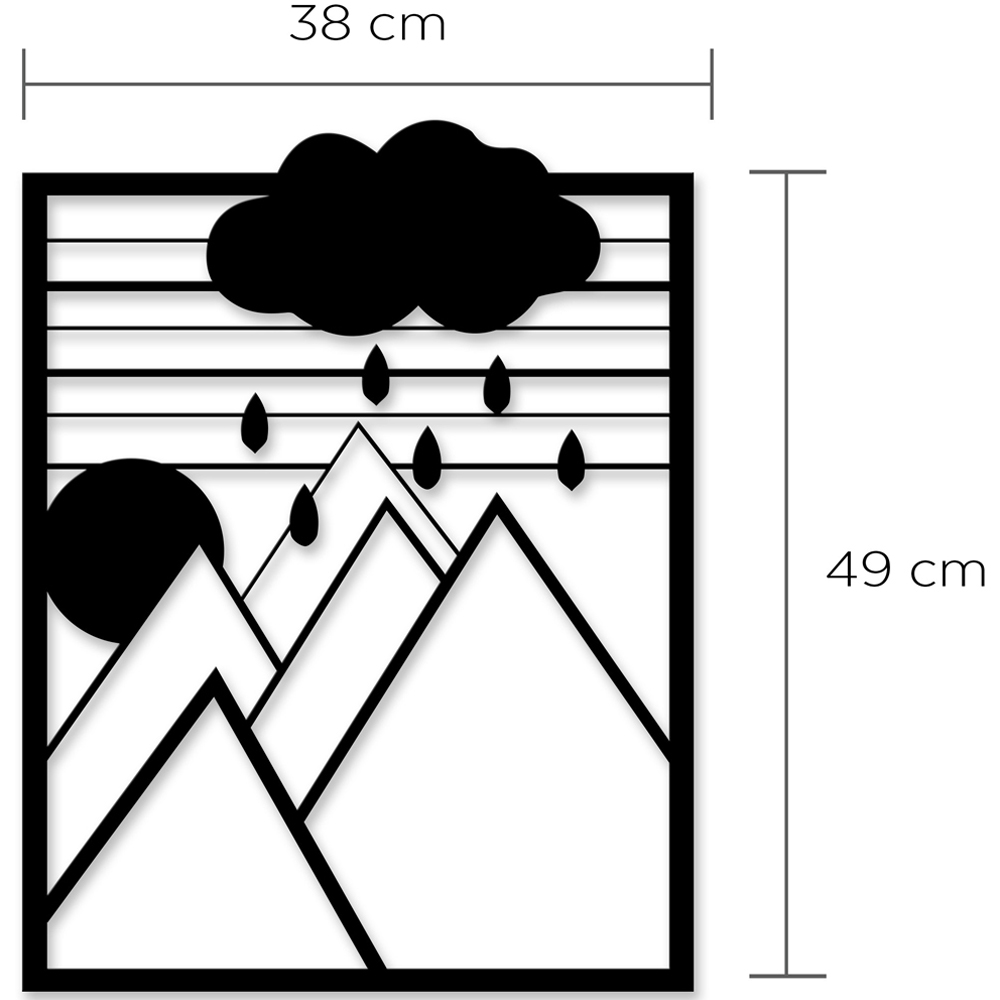 Decortie Black Minimalist Metal Modern Dreamer Wall Art Image 4