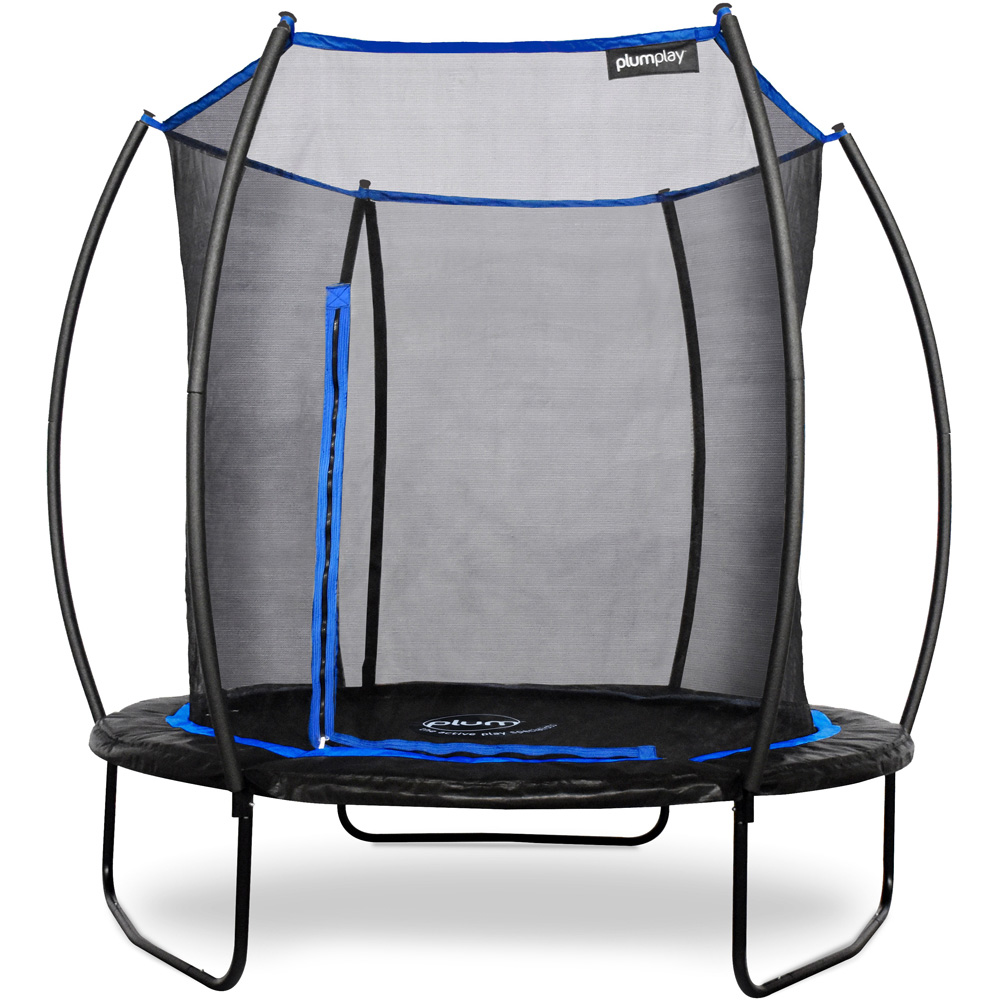 Plum Play Deluxe Springsafe 8ft Trampoline with Safety Enclosure Net Image 1