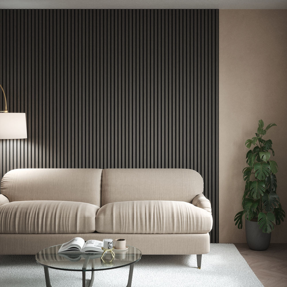 Kraus Easy Living Alder Grey Acoustic Slat Wall Panel 240 x 60cm 5 Pack Image 4