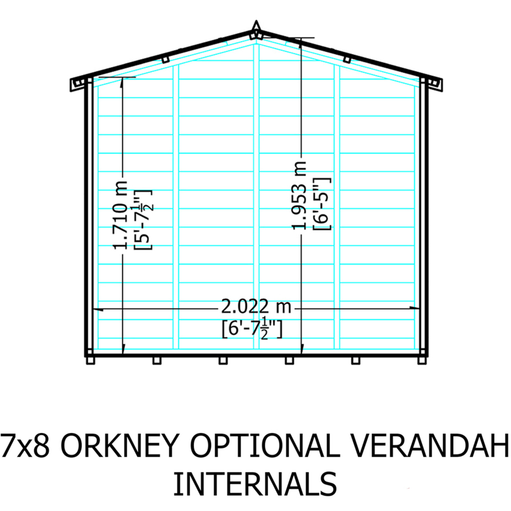 Shire Orkney 7 x 8ft Shiplap Apex Garden Shed Image 6
