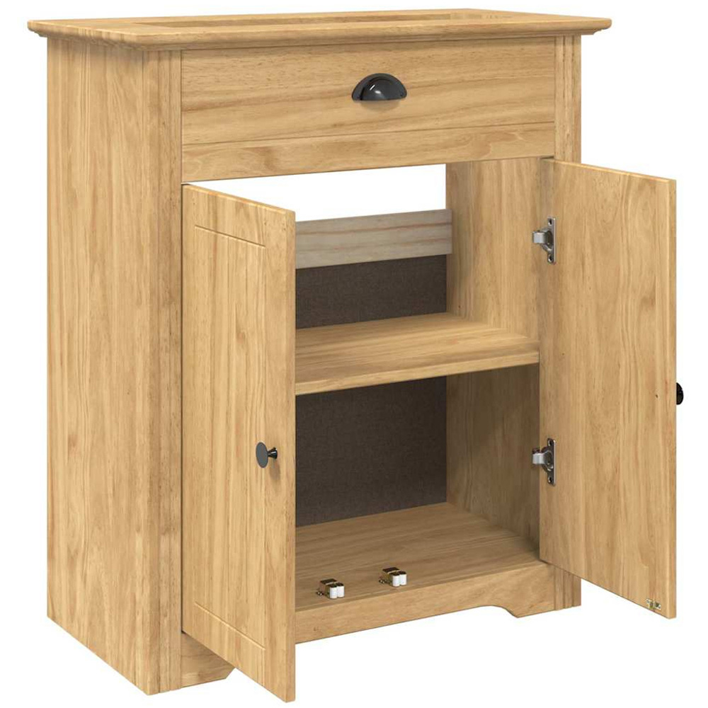 vidaXL Bodo 2 Door Single Drawer Honey Brown Bathroom Cabinet Image 4
