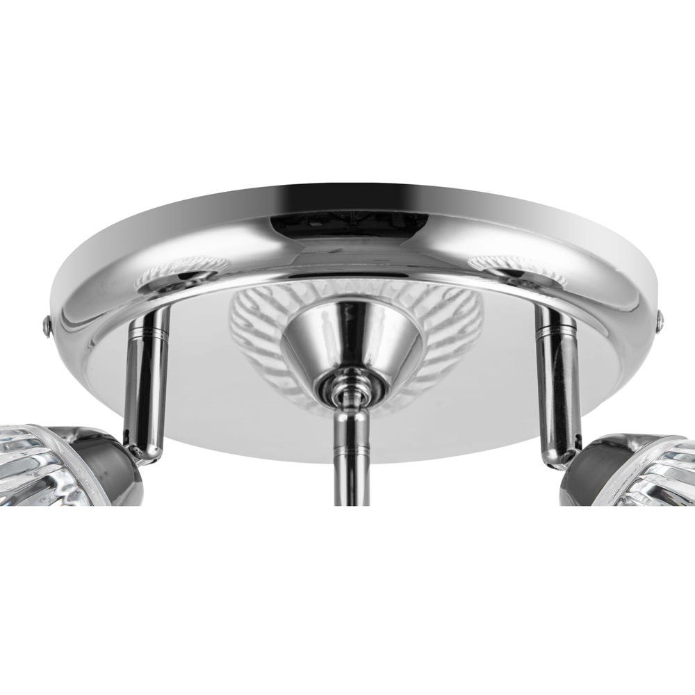 Cosylyte Athella Bathroom 3 Light Modern Ribbed Glass Spotlight Image 5