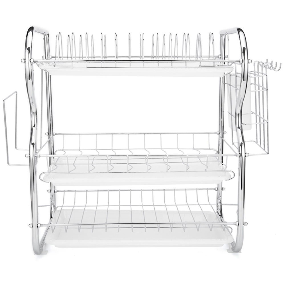 Living and Home 3 Tier White Dish Rack Image 4
