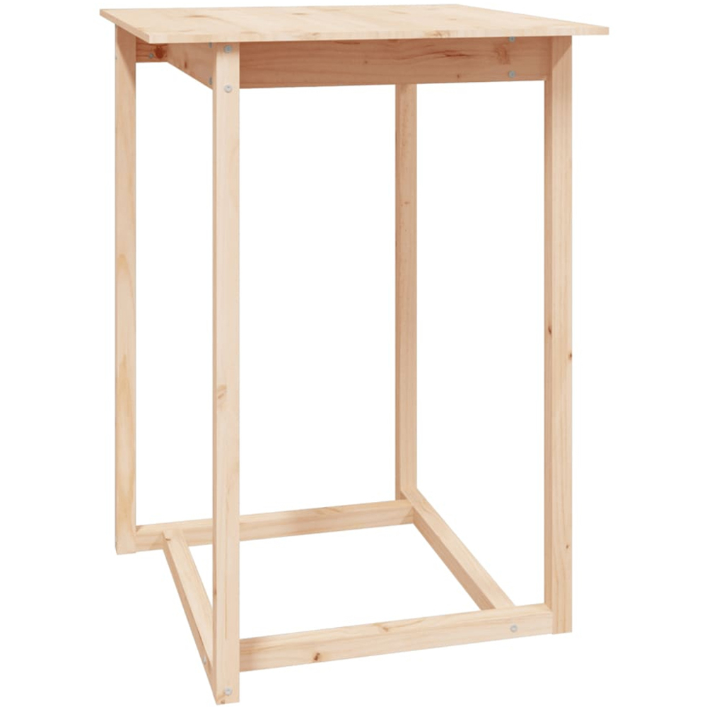 vidaXL 4 Seater Natural Solid Pine Wood Bar Table Set Image 5
