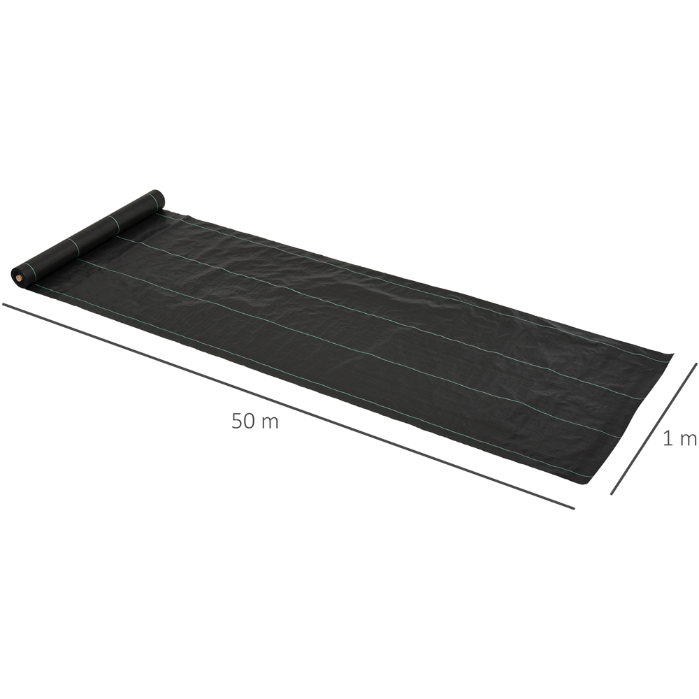 Outsunny Garden Fabric Weed Barrier Gardening Mat 1 x 50m Image 9